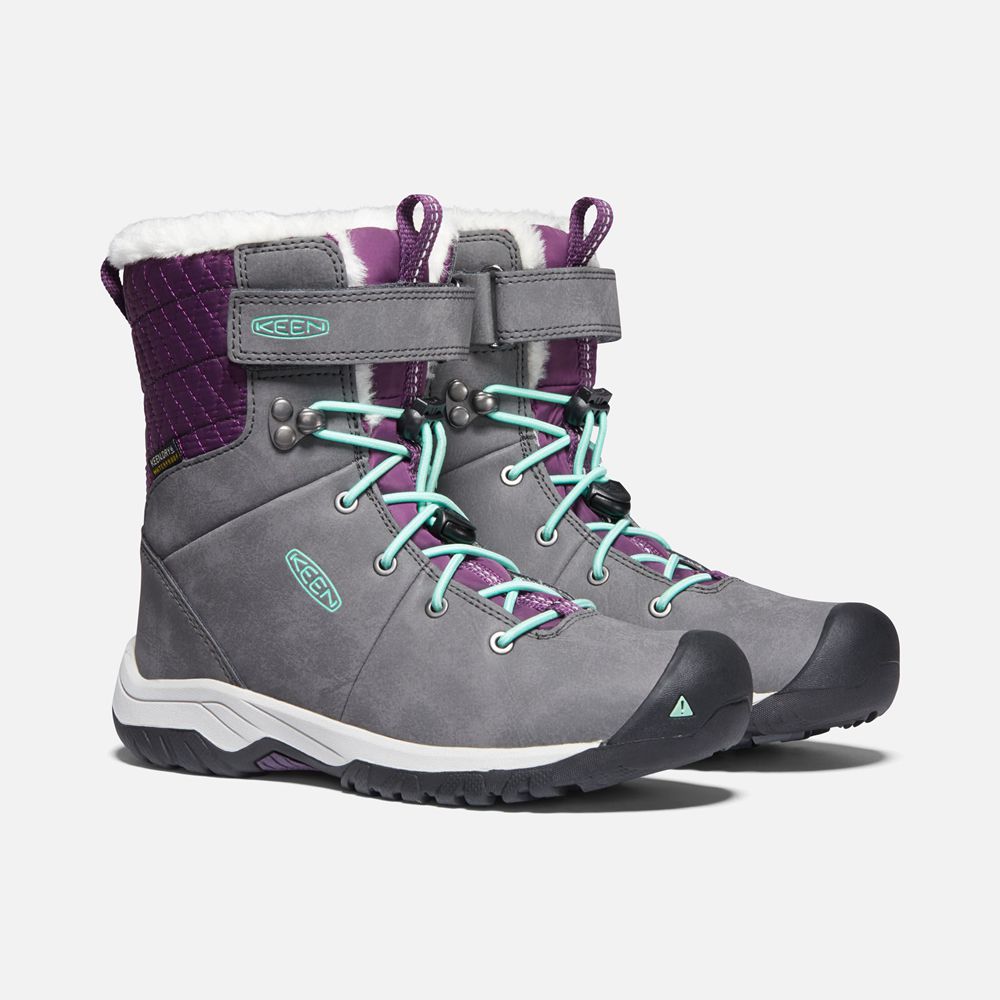 Cizme Keen Romania Copii Gri/Violet Hoodoo Iii Waterproof 8962-VBZYT